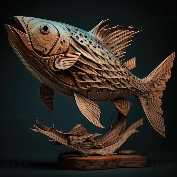 3D модель Puntius lateristriga риба (STL)